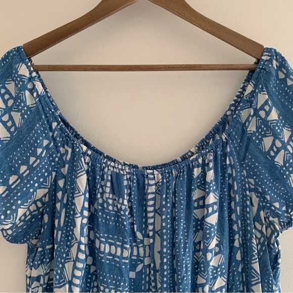 Plenty by Tracy Reese Concentric Circles Blouse 1X Off Shoulder - Picture 3 of 8